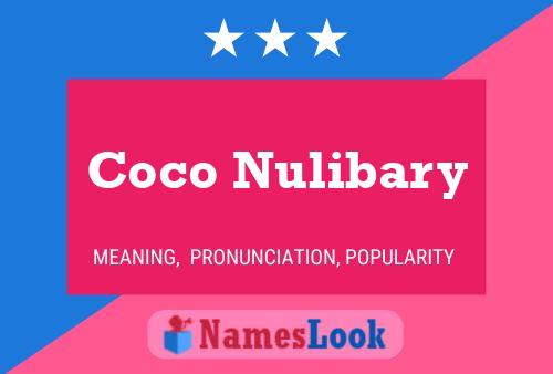 Coco Nulibary Naam Poster