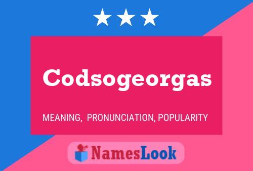 Codsogeorgas Naam Poster