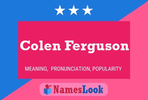 Colen Ferguson Naam Poster