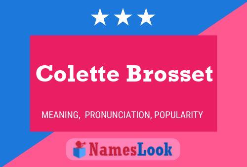 Colette Brosset Naam Poster