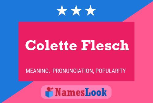 Colette Flesch Naam Poster