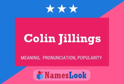 Colin Jillings Naam Poster