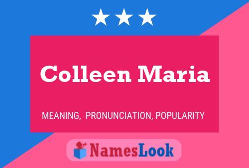 Colleen Maria Naam Poster