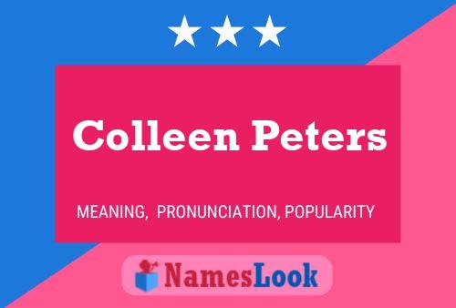 Colleen Peters Naam Poster