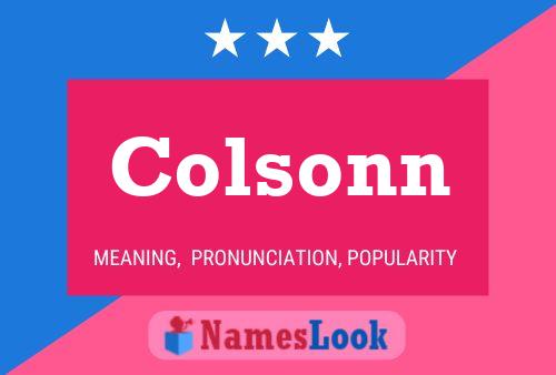 Colsonn Naam Poster