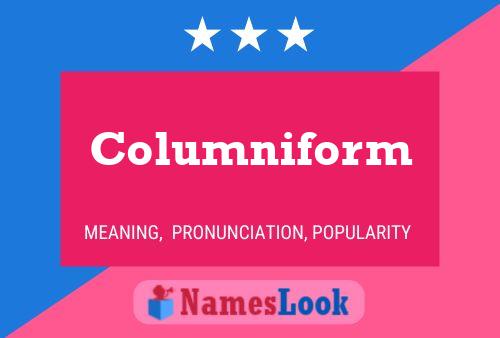 Columniform Naam Poster