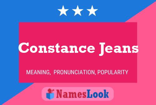 Constance Jeans Naam Poster