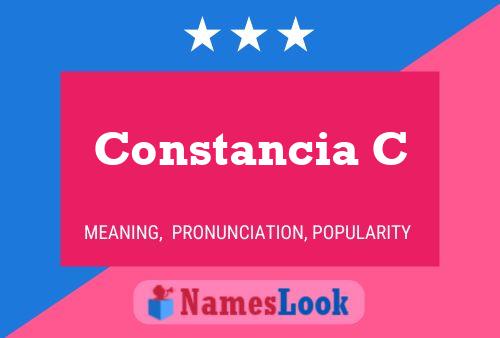 Constancia C Naam Poster