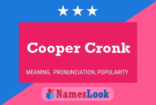 Cooper Cronk Naam Poster