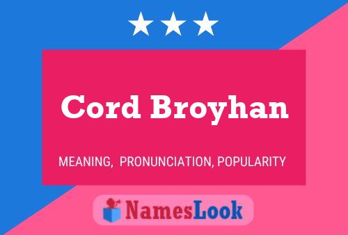 Cord Broyhan Naam Poster