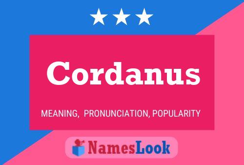 Cordanus Naam Poster