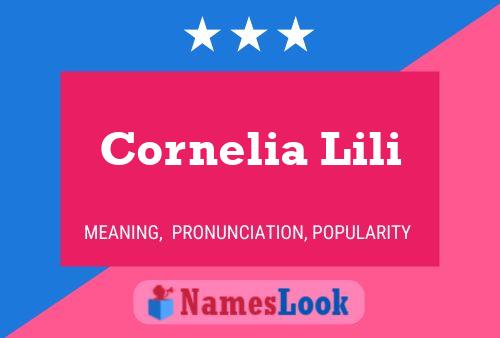 Cornelia Lili Naam Poster