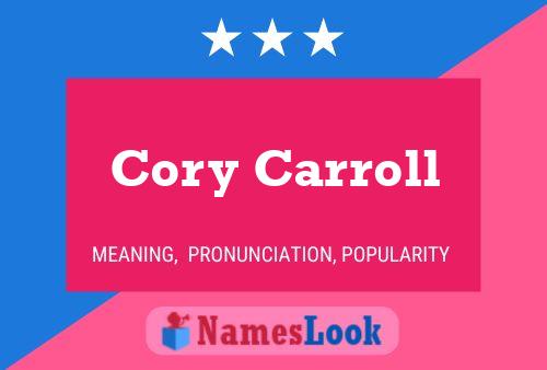 Cory Carroll Naam Poster