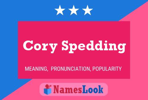 Cory Spedding Naam Poster