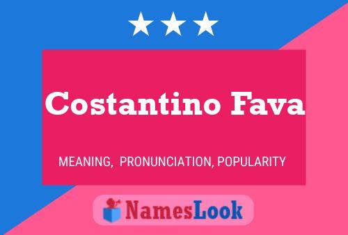 Costantino Fava Naam Poster