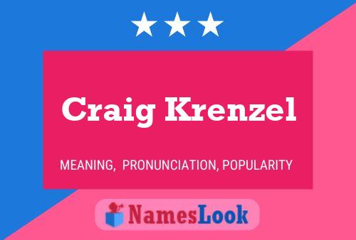 Craig Krenzel Naam Poster