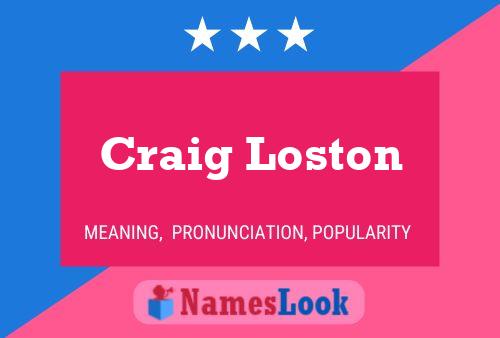 Craig Loston Naam Poster