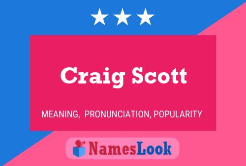 Craig Scott Naam Poster