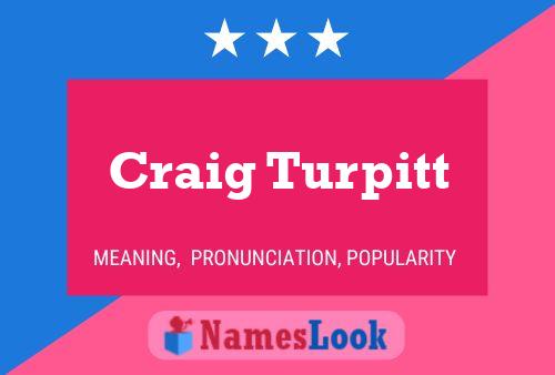 Craig Turpitt Naam Poster