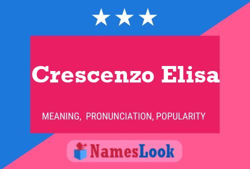 Crescenzo Elisa Naam Poster