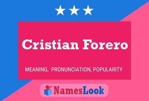 Cristian Forero Naam Poster