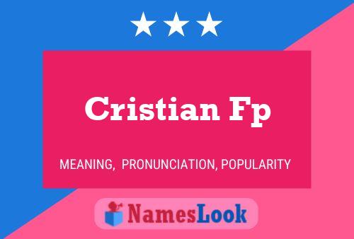 Cristian Fp Naam Poster