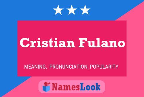 Cristian Fulano Naam Poster