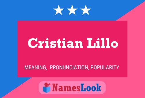 Cristian Lillo Naam Poster