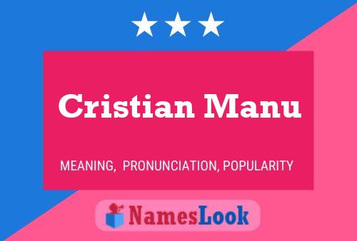 Cristian Manu Naam Poster