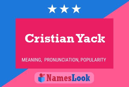 Cristian Yack Naam Poster