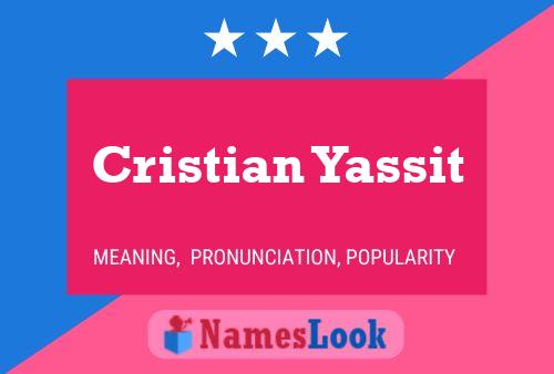 Cristian Yassit Naam Poster