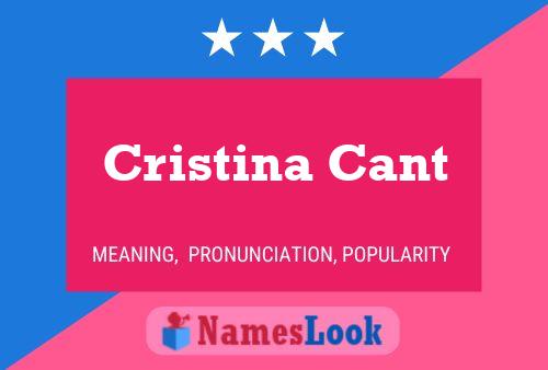 Cristina Cant Naam Poster