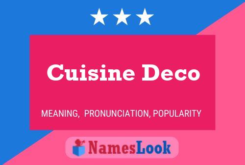 Cuisine Deco Naam Poster