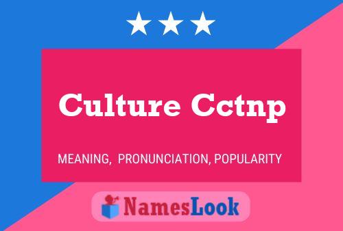 Culture Cctnp Naam Poster