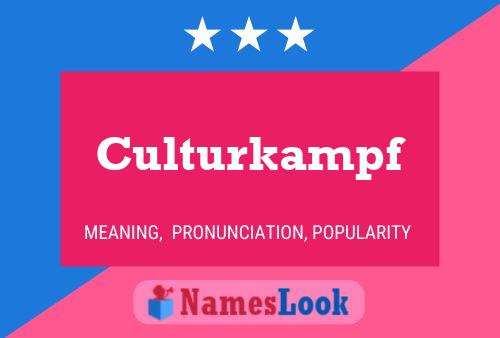 Culturkampf Naam Poster