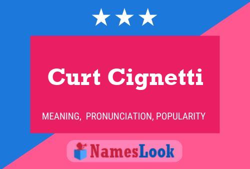 Curt Cignetti Naam Poster