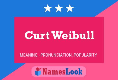 Curt Weibull Naam Poster