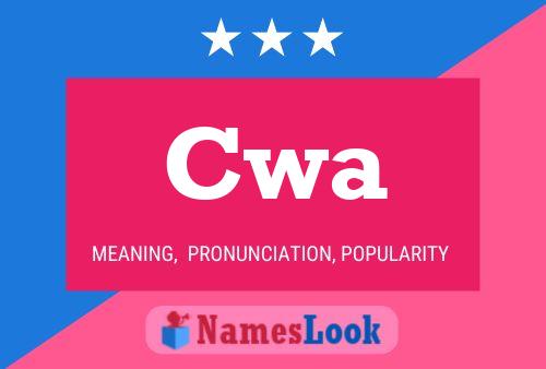 Cwa Naam Poster