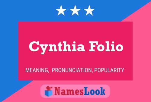 Cynthia Folio Naam Poster