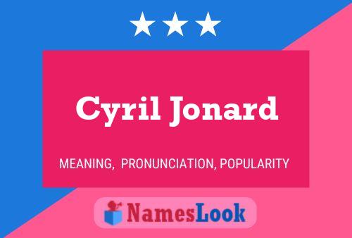 Cyril Jonard Naam Poster