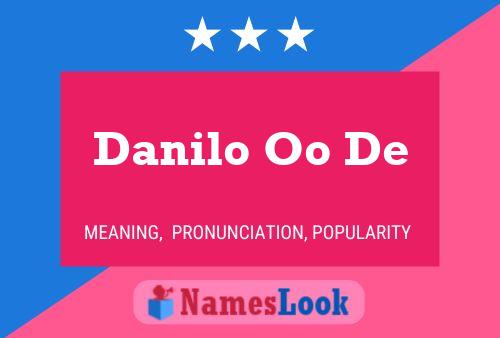 Danilo Oo De Naam Poster