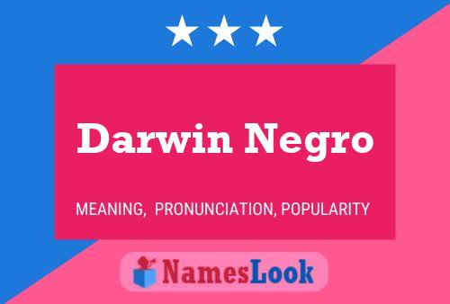 Darwin Negro Naam Poster