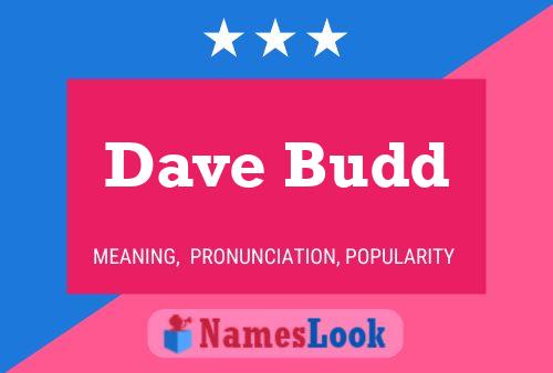 Dave Budd Naam Poster