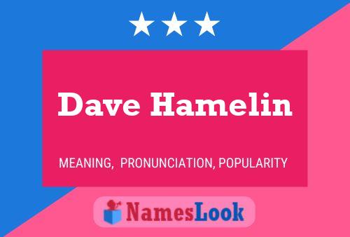 Dave Hamelin Naam Poster