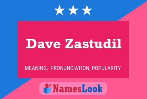 Dave Zastudil Naam Poster