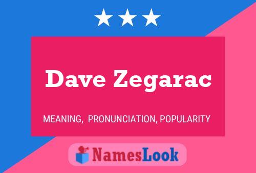 Dave Zegarac Naam Poster