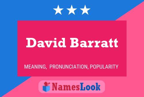 David Barratt Naam Poster