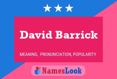 David Barrick Naam Poster