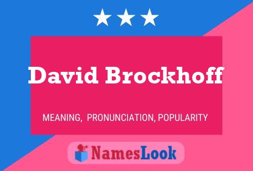 David Brockhoff Naam Poster