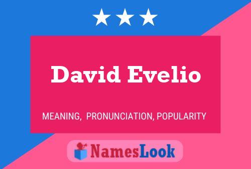 David Evelio Naam Poster